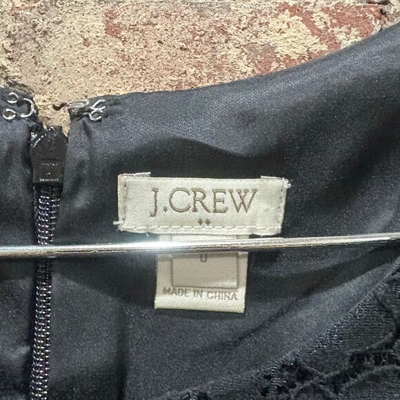 J. Crew Black Lace A-Line Party Dress Size 0 - Picture 3 of 5
